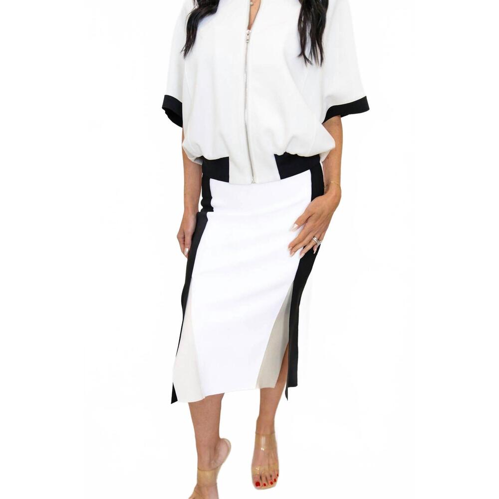 NEW JOH jolene colorblock skirt in pattern